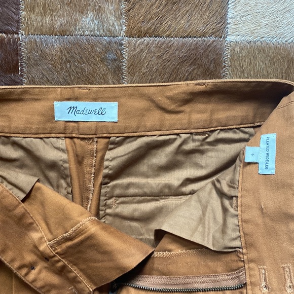 Madewell Wide-leg Pleated Pants, Burnt Sienna - Picture 4 of 7
